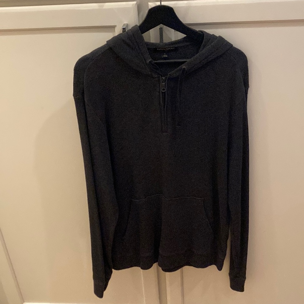 Banana Republic black half zip hoodie